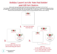 Holiday Laurel Acrylic Notepad Holder
