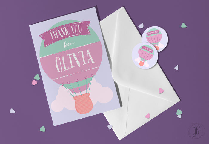 Hot Air Balloon Note Card