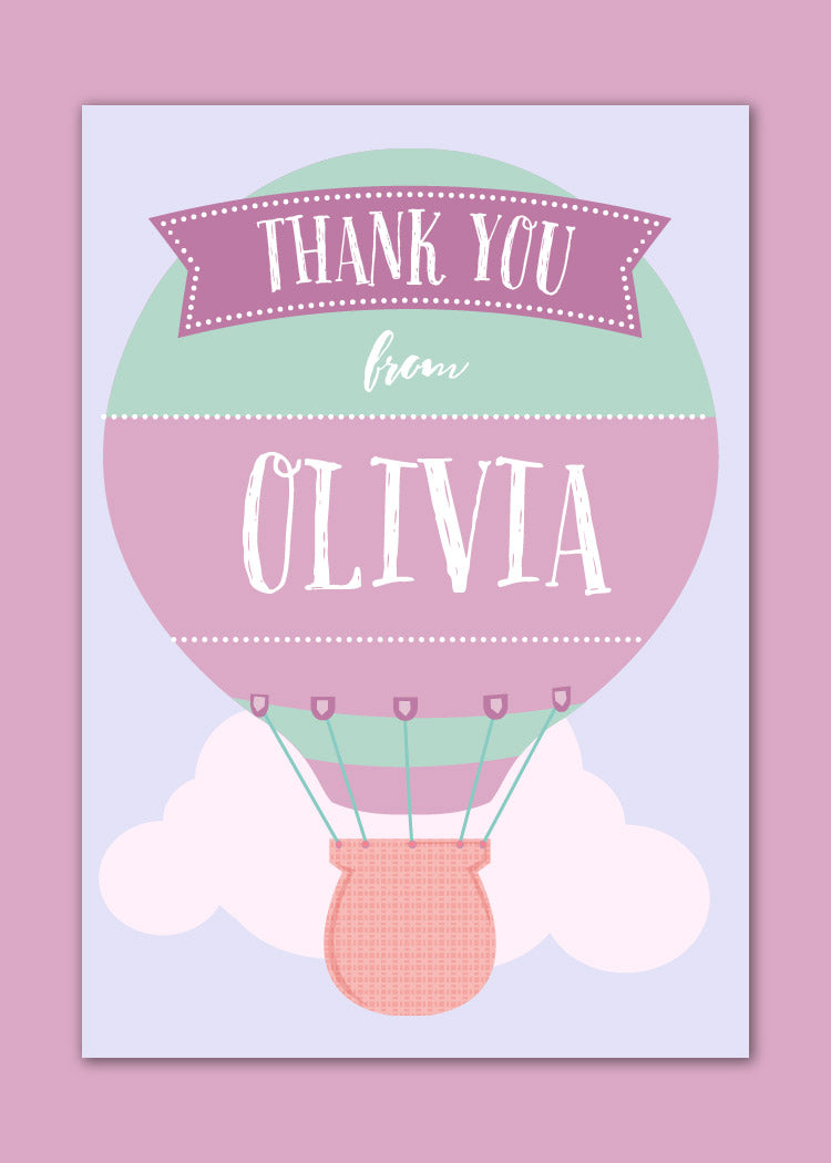 Hot Air Balloon Note Card