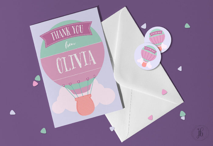 Hot Air Balloon Note Card