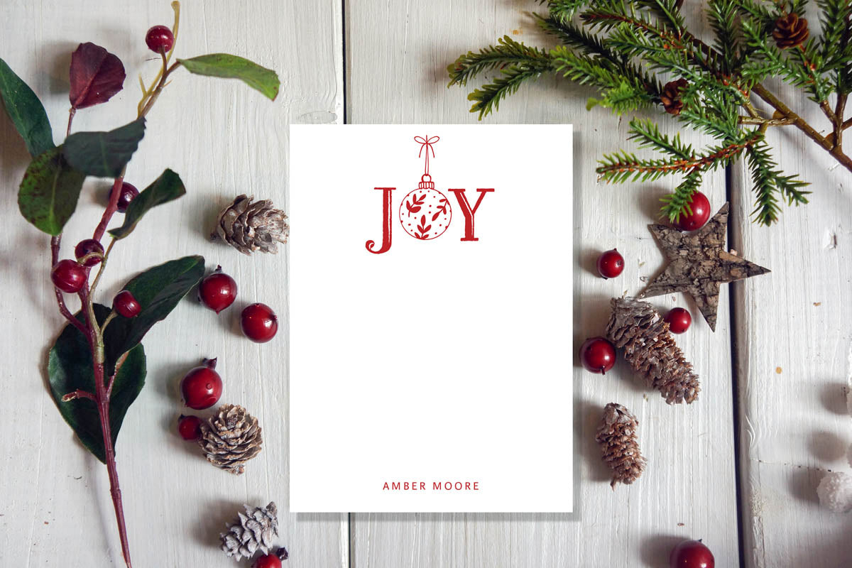 JOY Ornament Notepad