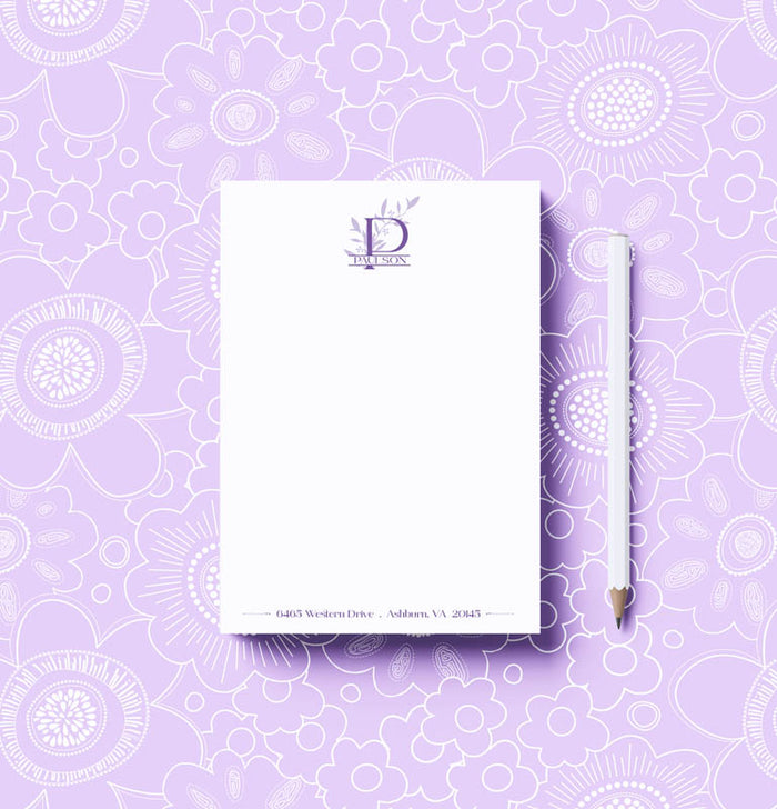 Leaves Monogram Notepad