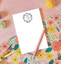 Letter Name Laurel Notepad