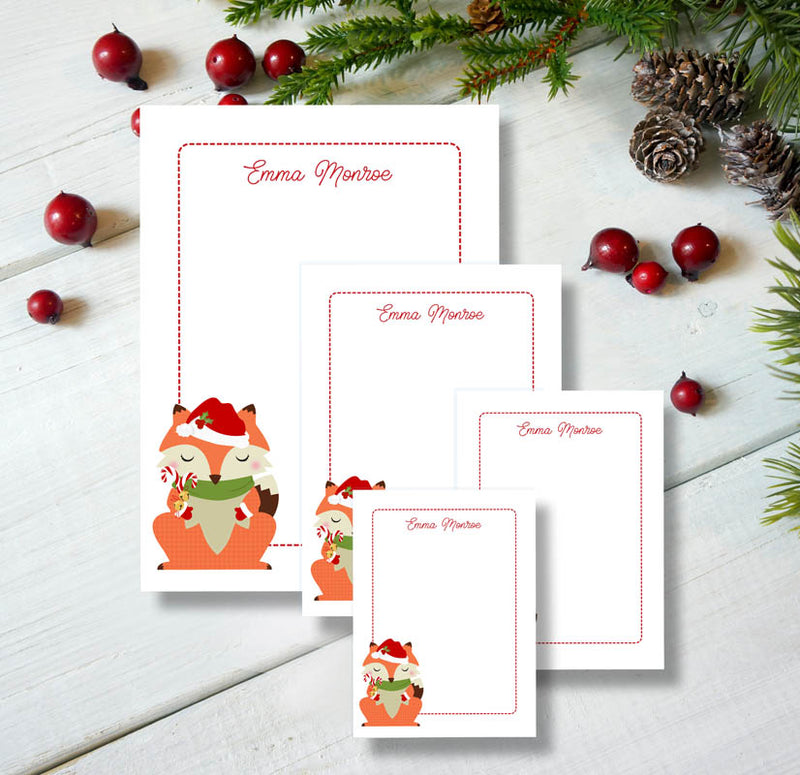 Little Holiday Fox Notepad Set