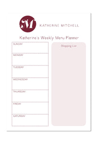 Monogram Letter Planner Note Pad