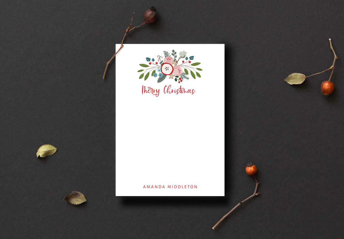 Christmas Bouquet Notepad