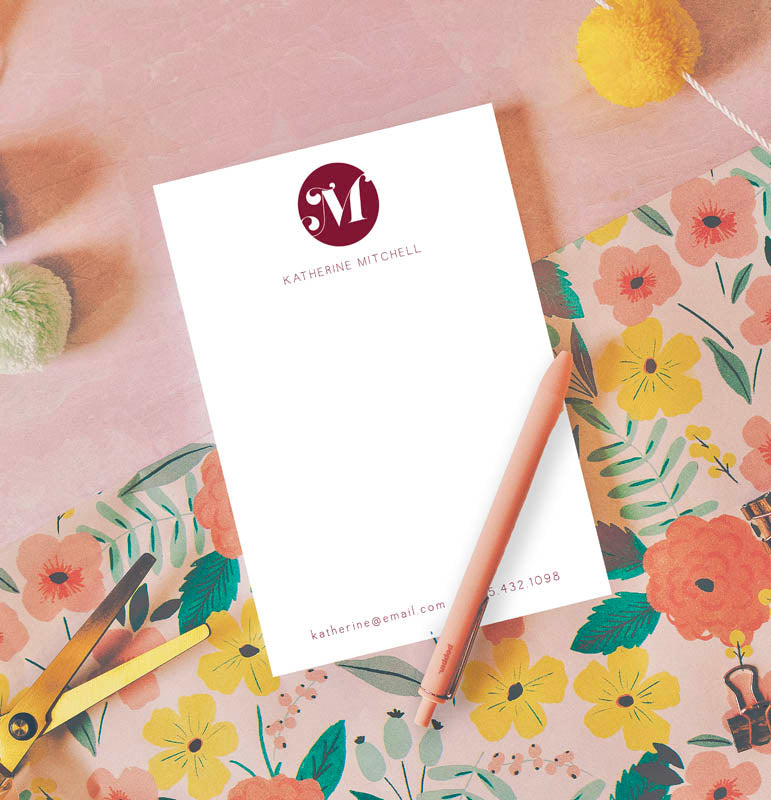 Monogram Letter Notepad