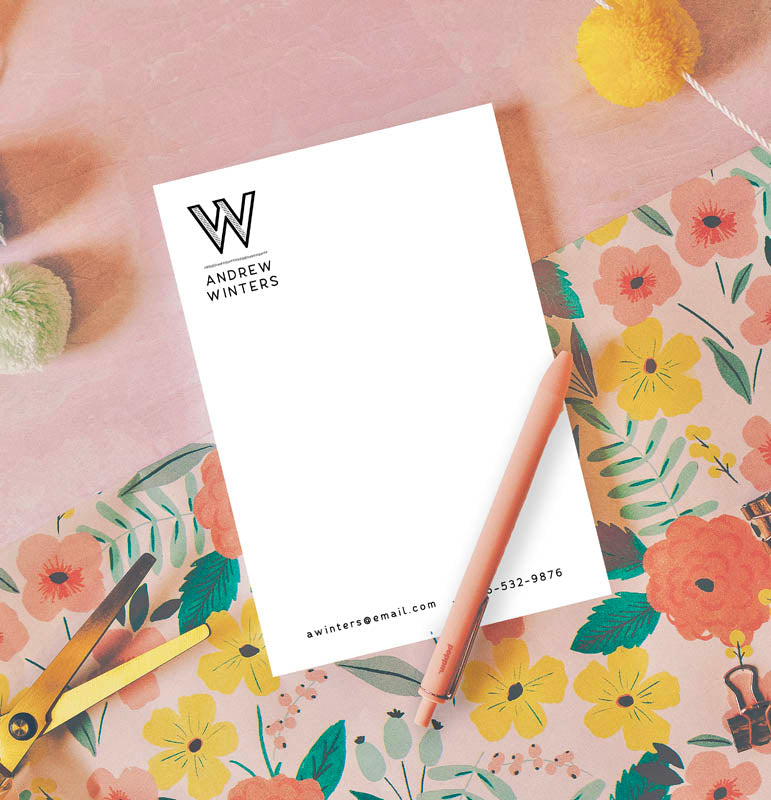 Monogram Outline Notepad