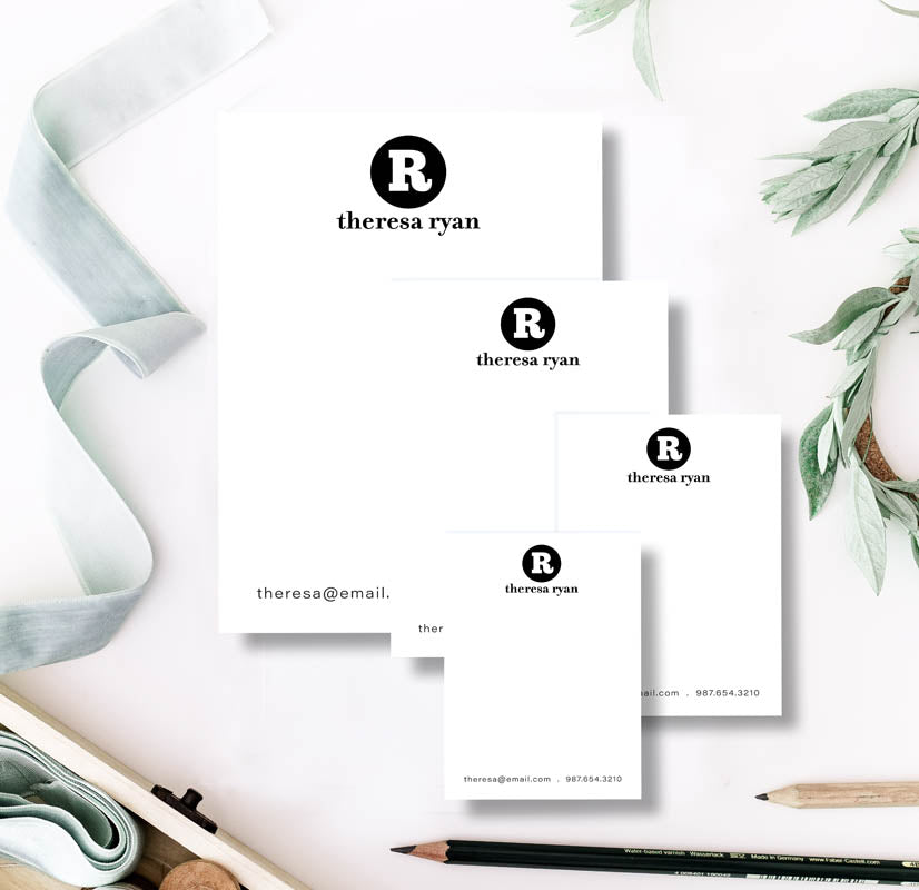 Monogram Circle Notepad Set