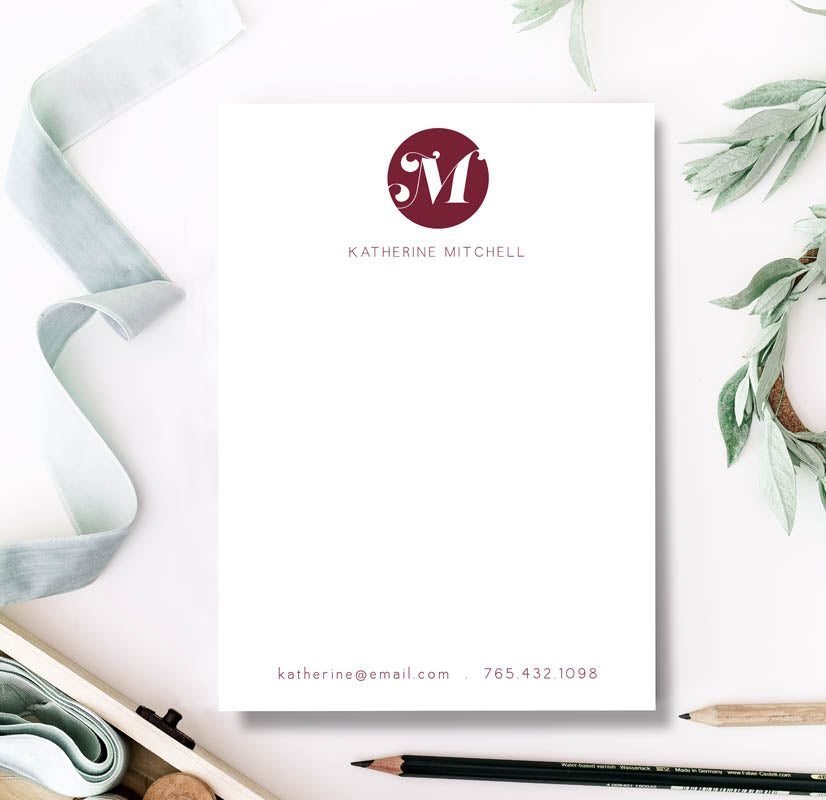 Monogram Letter Notepad