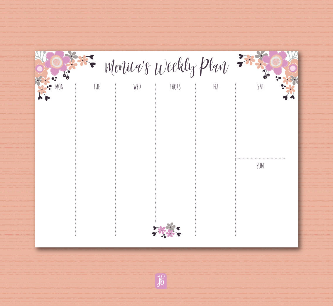 Morning Blooms Weekly Plan