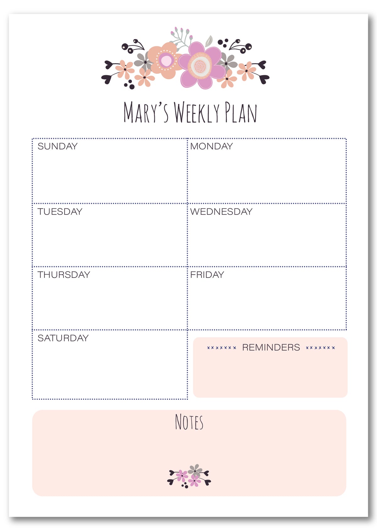 Morning Blooms Planner Note Pad