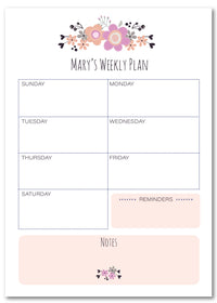 Morning Blooms Planner Note Pad