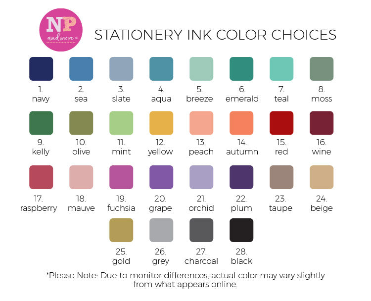 Ink Color Choices