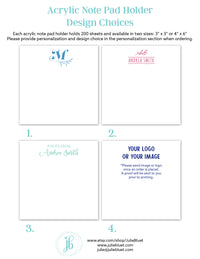 Personalized Acrylic Notepad Holder