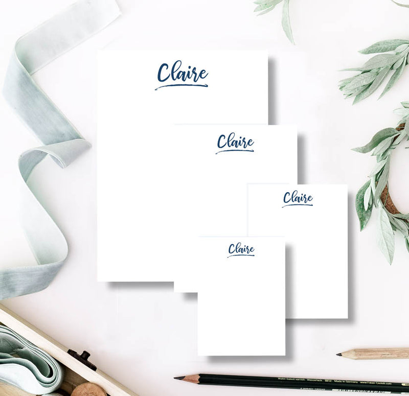 Name Flourish Notepad Set