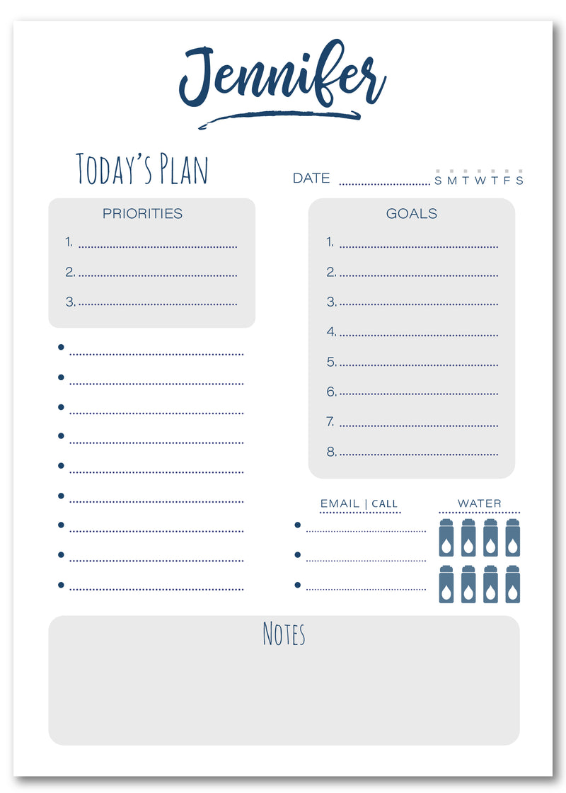 Name Swash Planner Note Pad