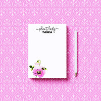 Personalized Pansy Notepad | Custom Floral Gardening Gift