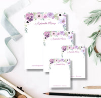 Pansy Garden Notepad | Personalized Floral Botanical Paper