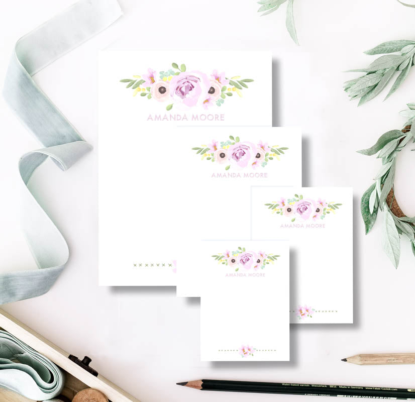 Pastel Roses Notepad Set