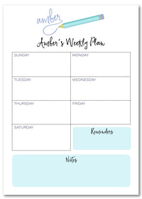 Pencil Name Planner Note Pad