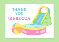 Waterslide Party Note Card Set