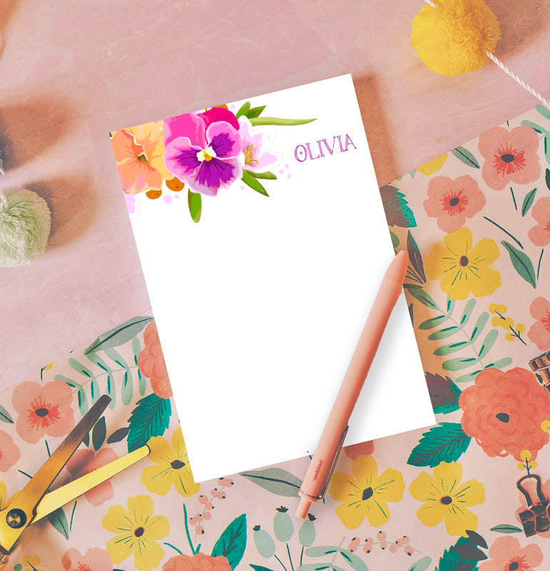 Pink Pansy Note Pad