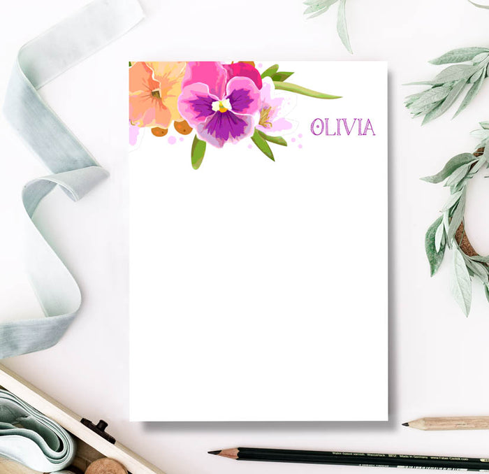 Pink Pansy Note Pad