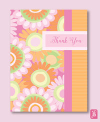 Pink Posies Note Card