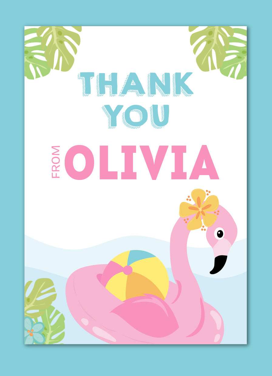 Pink Flamingo Note Card