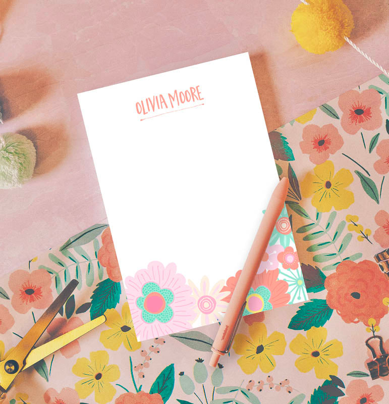 Posie Garden Note Pad