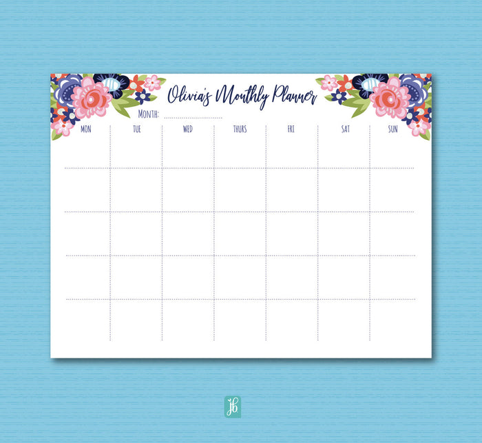 Primrose Lane Monthly Plan Note Pad