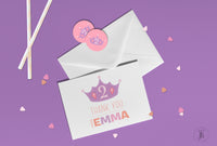 Purple Princess Crown Note Card