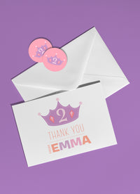 Purple Princess Crown Note Card