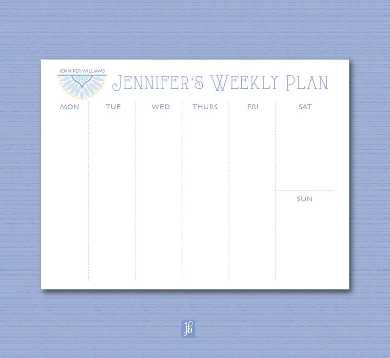 Seaside Bloom Weekly Plan Note Pad