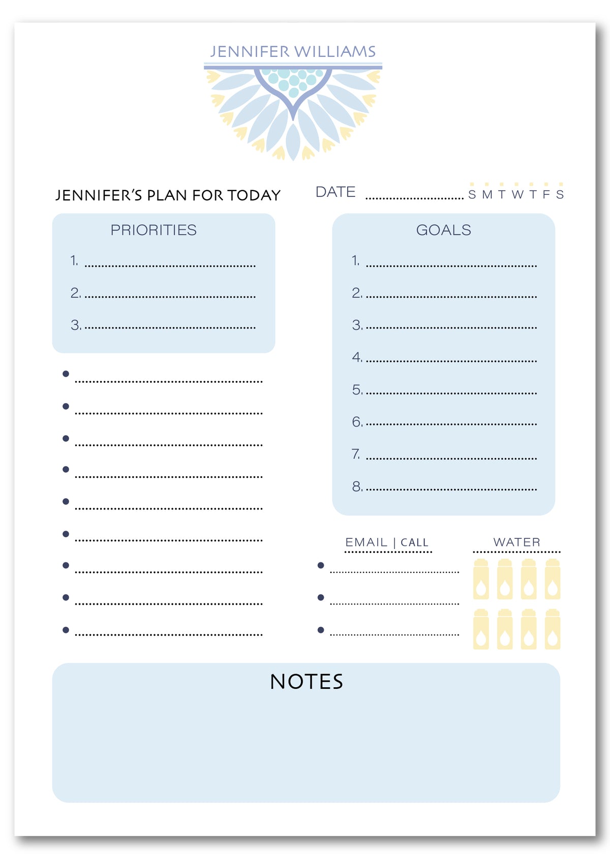 Seaside Bloom Planner Note Pad