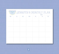 Seaside Bloom Monthly Plan Note Pad
