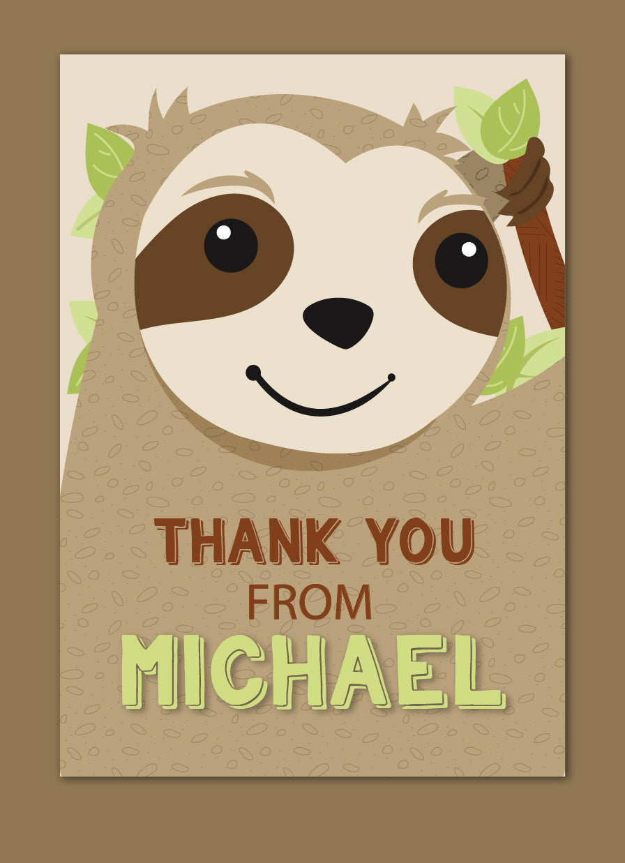 Sloth Note Card