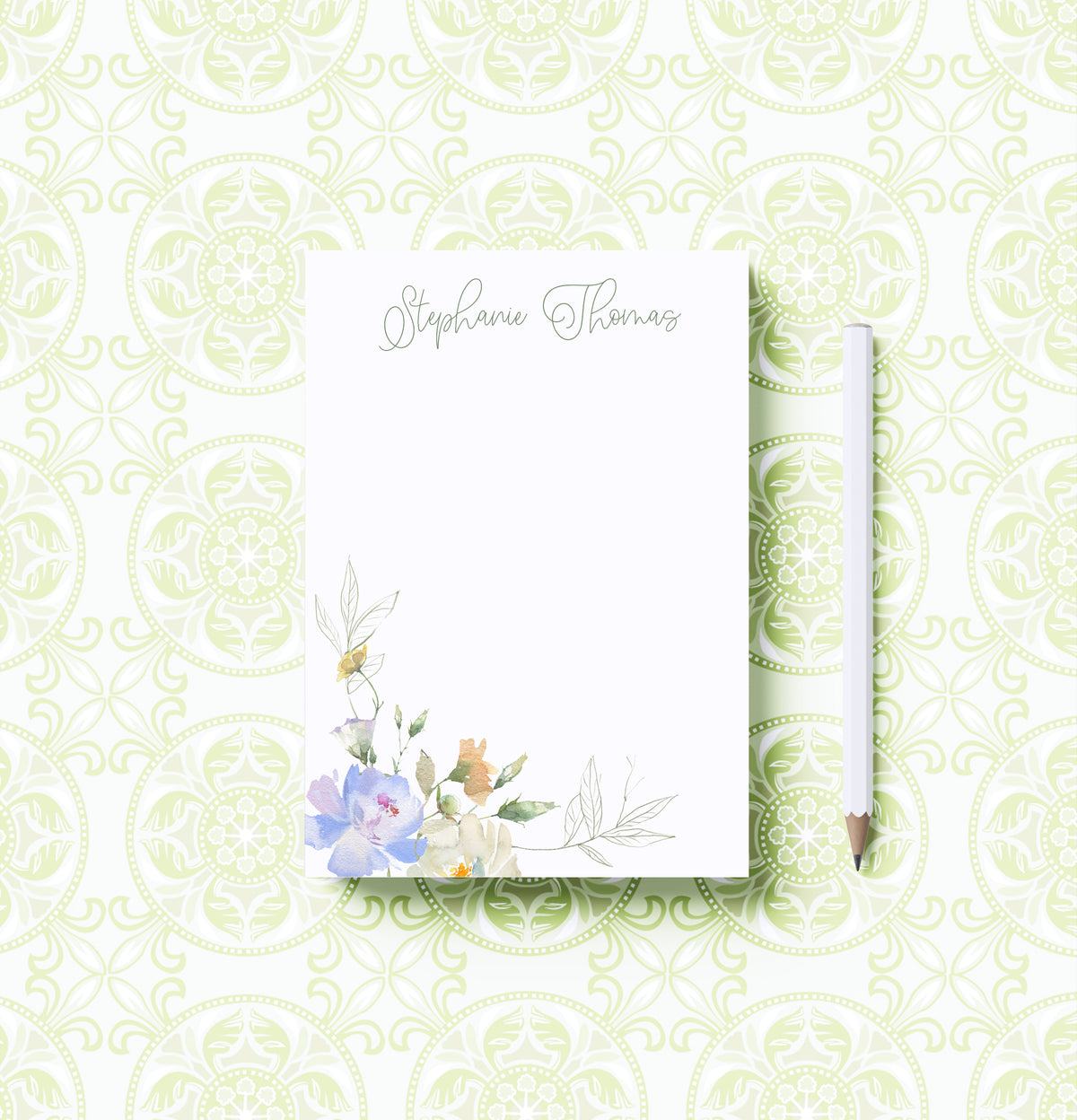 Spring Blooms Notepad | Floral Note Pad for Desk