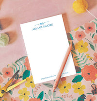 Spring Swash Notepad | Personalized Modern Calligraphy Paper