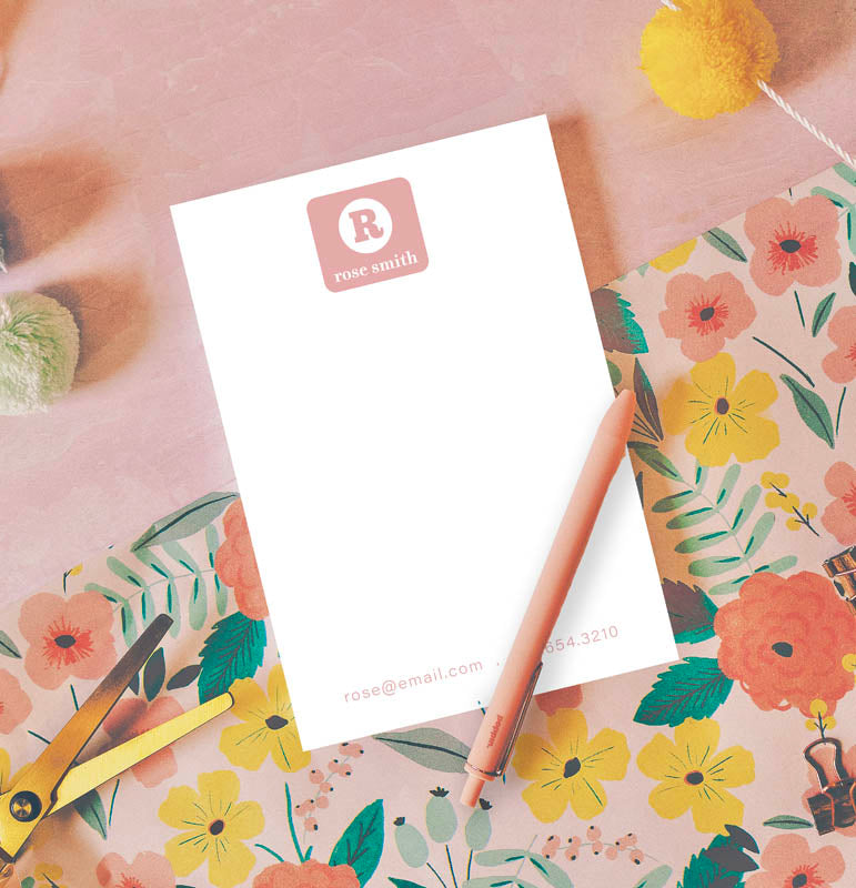 Square Monogram Notepad