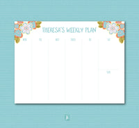 Summer Posies Weekly Plan Note Pad