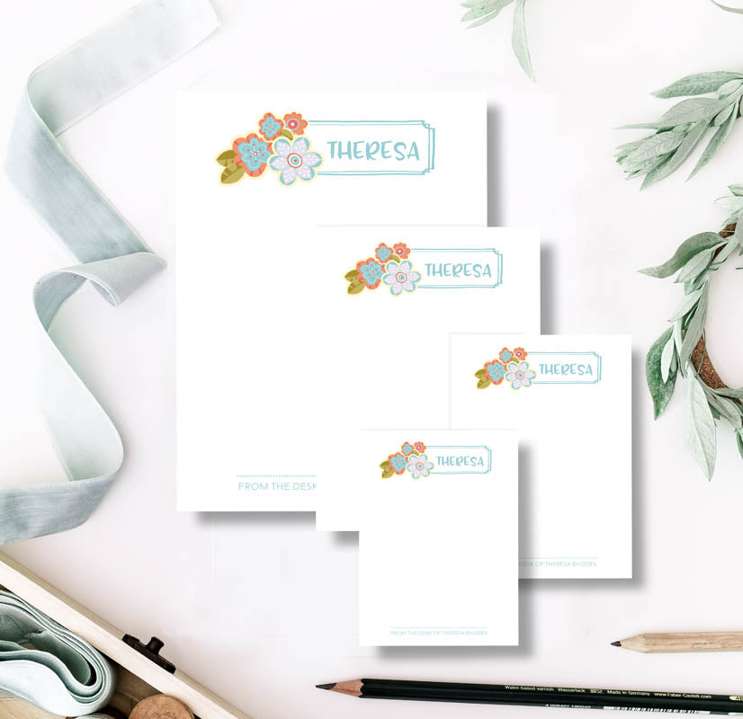 Summer Posies Notepad Set