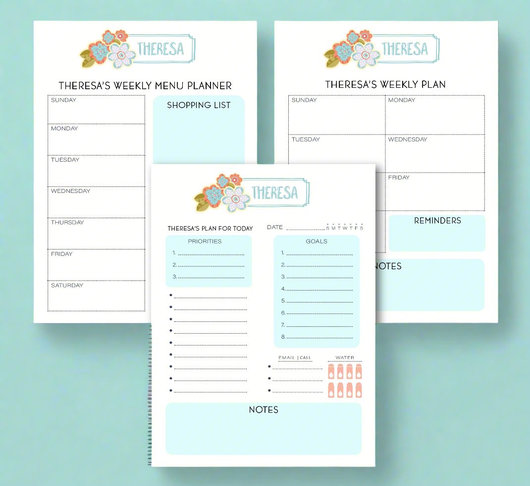 Summer Posies Planner Note Pad