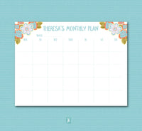 Summer Posies Monthly Plan Note Pad