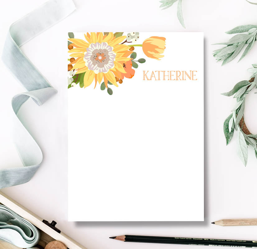 Sunflower Bouquet Note Pad