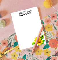 Custom Sunflower Plant Lady Notepad | Personalized Gift for Gardener