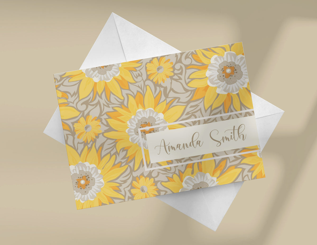 Sunflower Fields Note Card