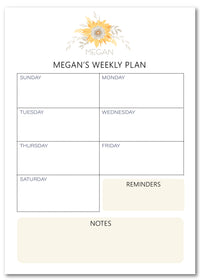 Sunflowers Planner Note Pad