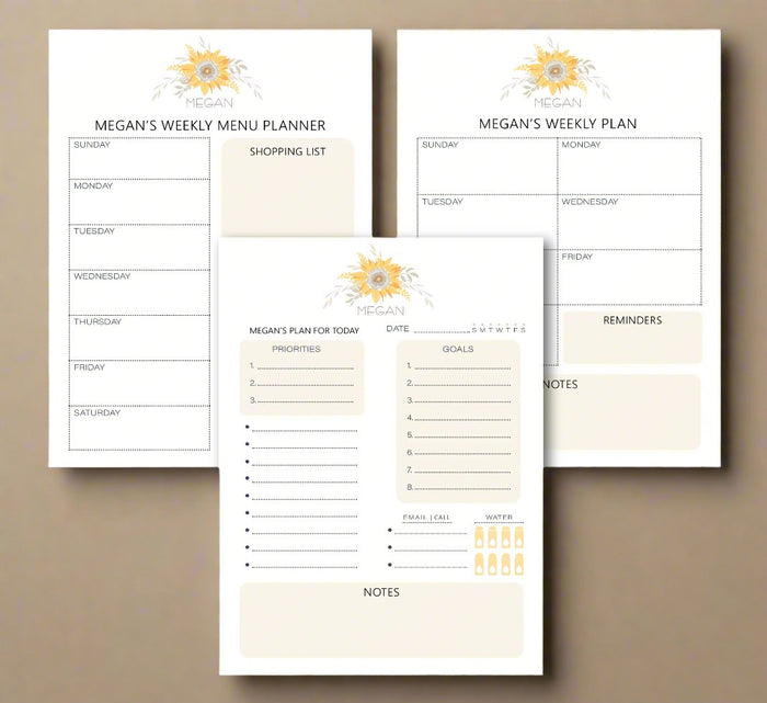 Sunflowers Planner Note Pad